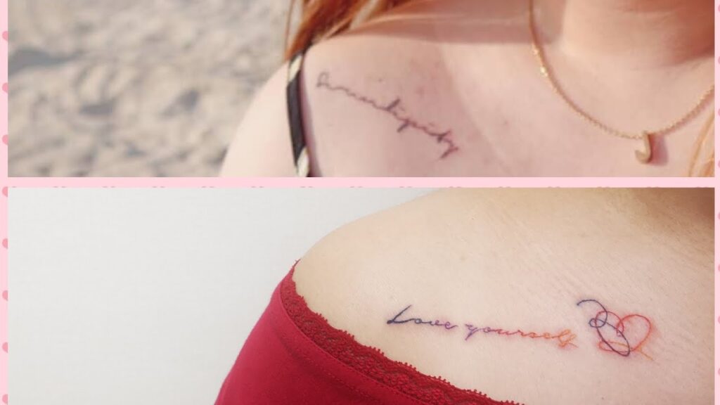 Hình tattoo Love Yourself BTS ý nghĩa