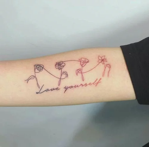 Hình tattoo Love Yourself BTS