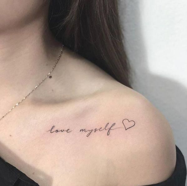 Hình tattoo Love myrself