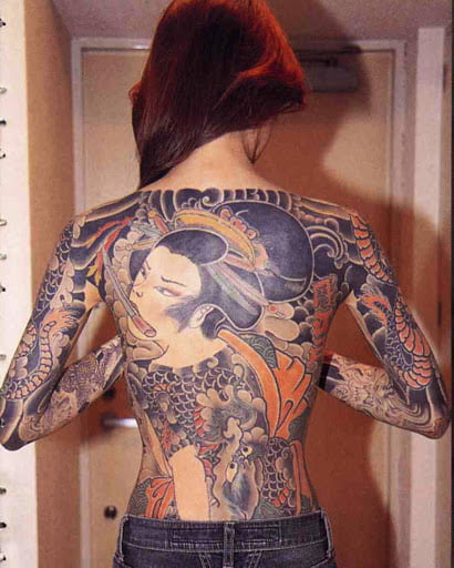 Hình tattoo Yakuza cho nữ chất