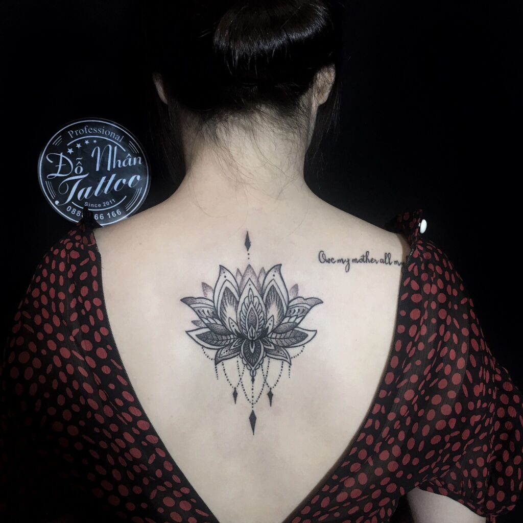 Hình tattoo hoa sen Mandala đẹp