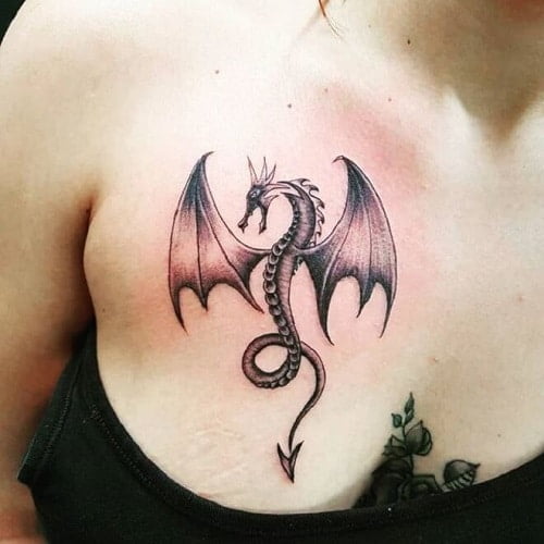 Hình tattoo rồng đơn giản nhỏ đẹp