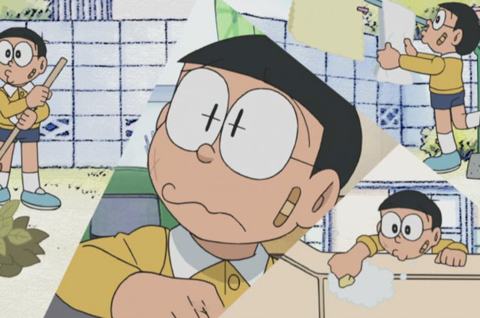 Khoảnh khắc Nobita khi bị té