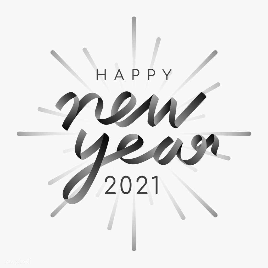 Kiểu ảnh happy new year đơn giản