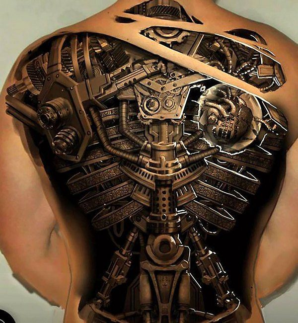 Mẫu tattoo 3d kín lưng cho nam đẹp và chất điên đảo