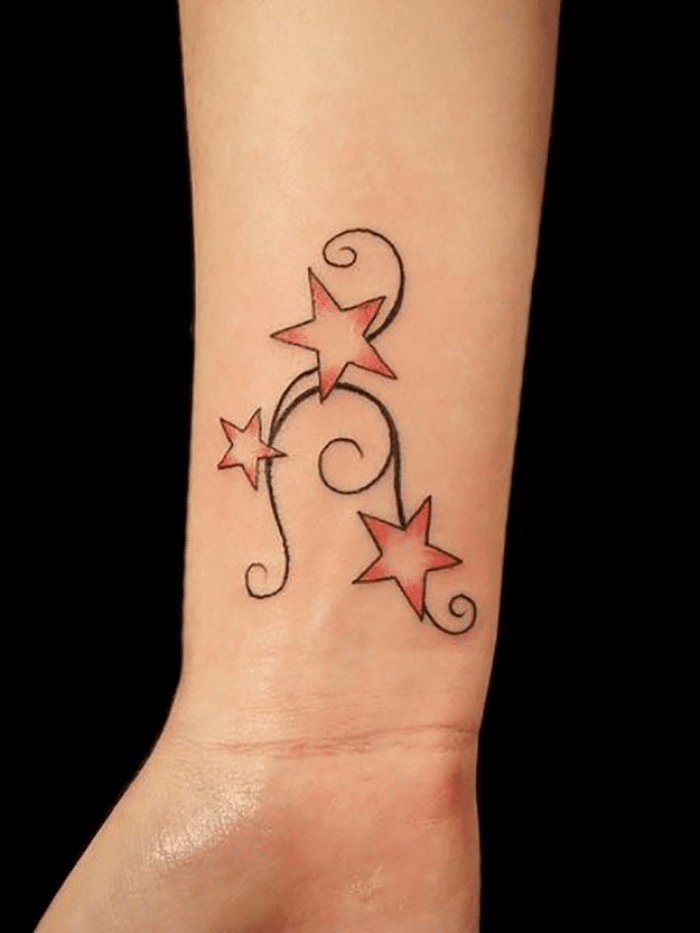 Mẫu tattoo ngôi sao đơn giản và đẹp mắt