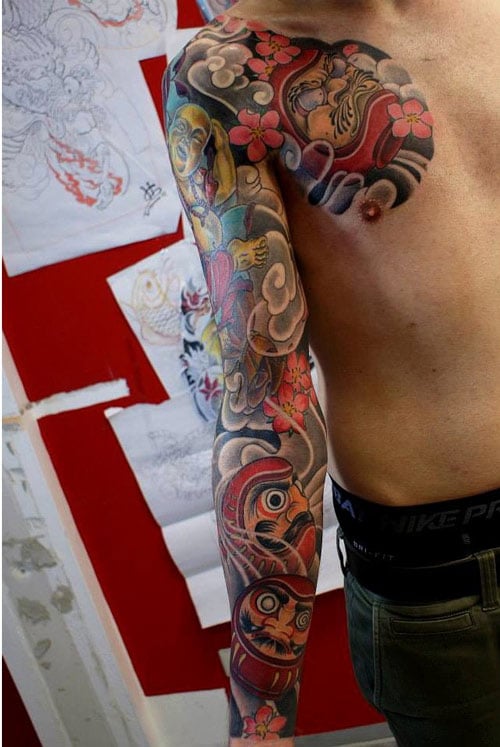 Hình Xăm Daruma Đẹp Cho Nam Nữ ❤️ Tattoo Con Lật Đật