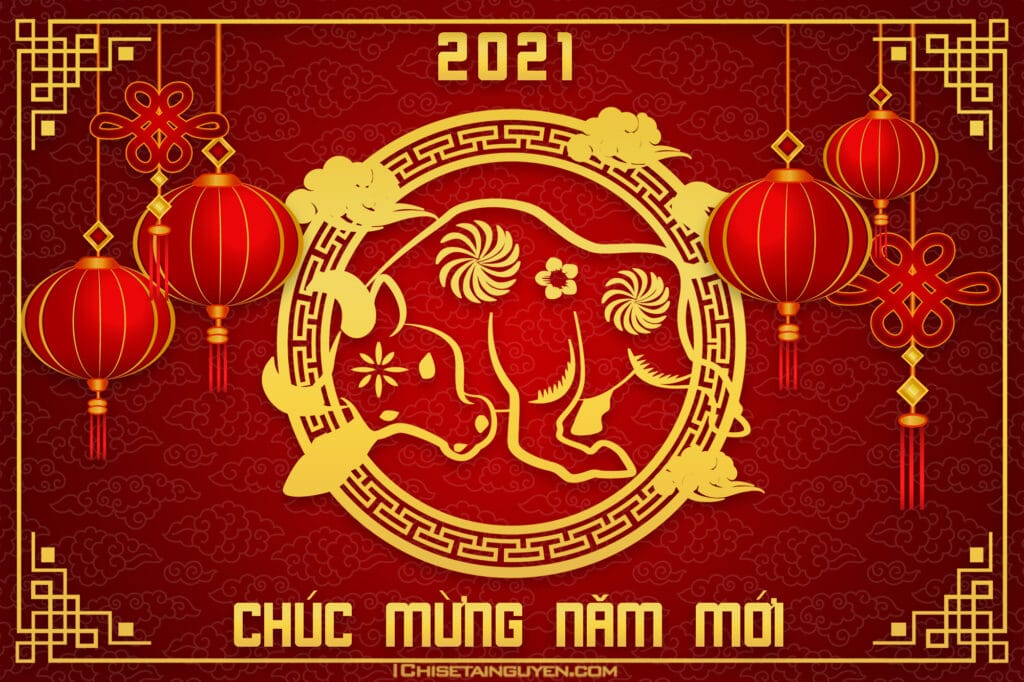 Nền đỏ chữ vàng - Bạt ngàn điều hay trong dịp năm mới cùng ảnh Tết đẹp