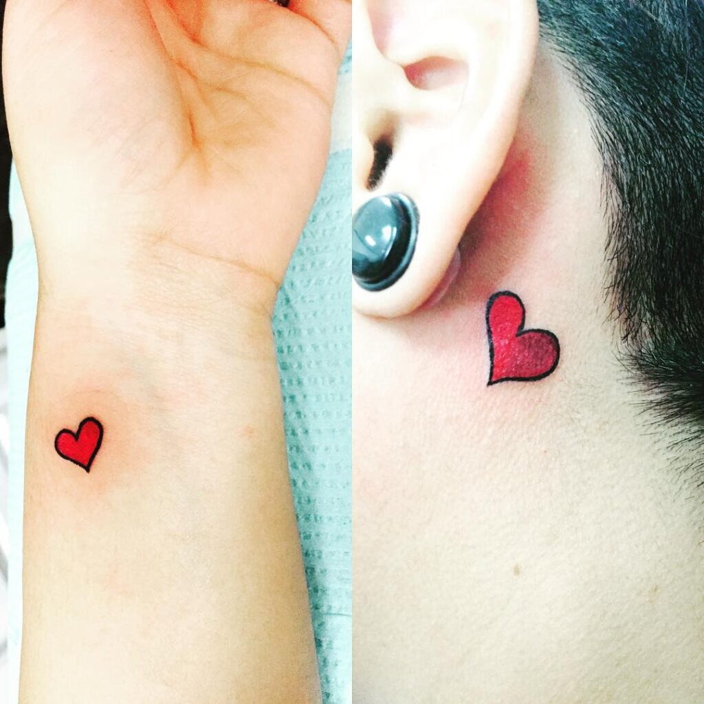 Những hình tattoo trái tim màu đỏ đẹp độc