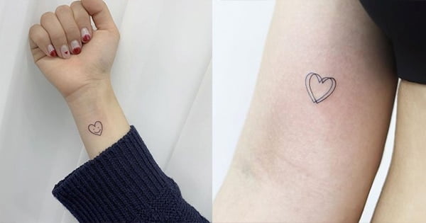 Những hình tattoo trái tim nhỏ xinh cho nữ