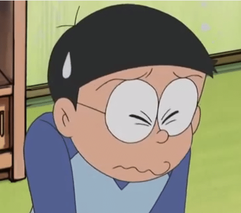 Nobita buồn khi bị mẹ mắng