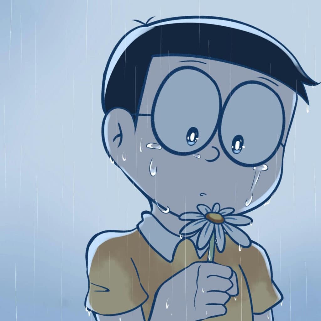 Nobita khóc buồn