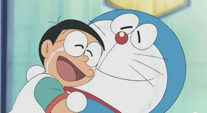 Nobita và Doremon vừa vui vừa buồn