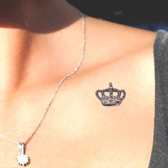 Tatto xăm vương miện cực đẹp cho nữ