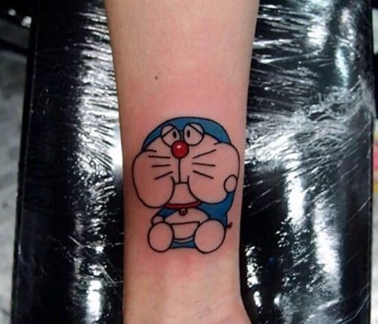 Tattoo Doraemon đáng yêu mini