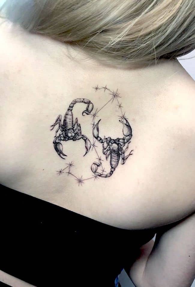 Tattoo bọ cạp đẹp cho con gái
