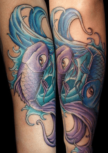 Tattoo cá chép ở hai chân đẹp