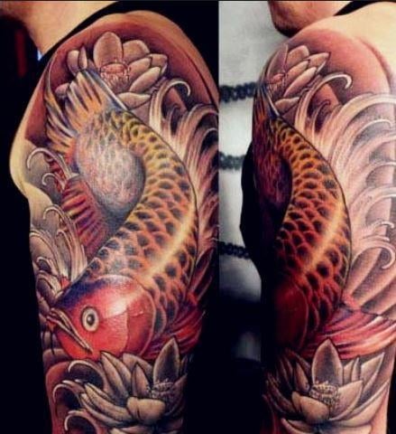 Tattoo cá rồng đẹp và sắc sảo