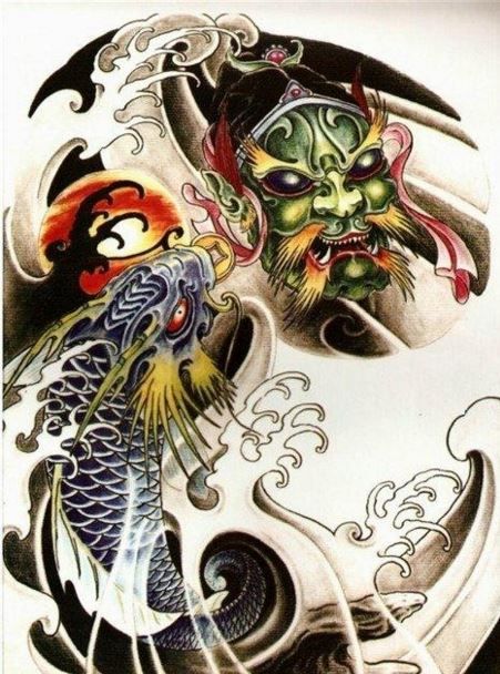 Tattoo cá rồng mặt quỷ độc lạ và đẹp nhất