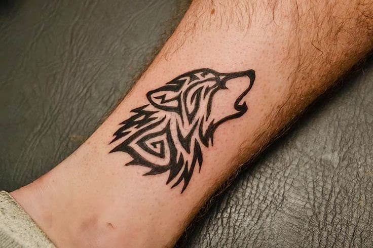 Tattoo chó sói đơn giản và đẹp mắt