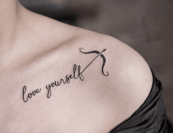 Tattoo chữ với ý nghĩa yêu bản thân