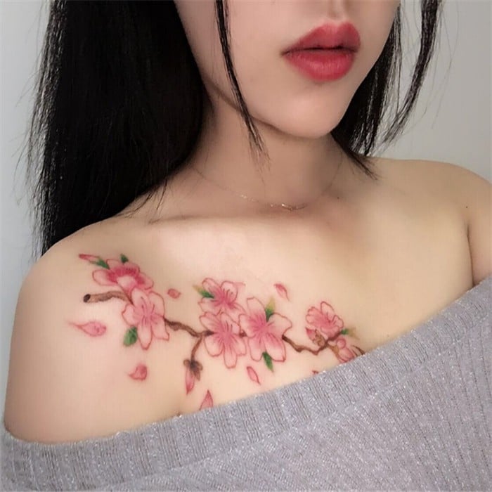 Tattoo dán hoa anh đào