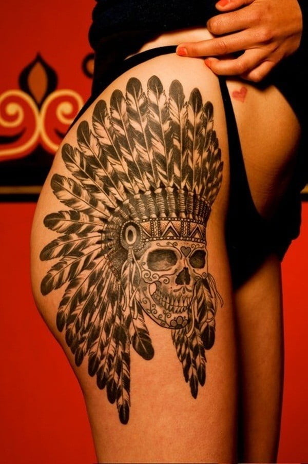 Tattoo đùi nữ đẹp