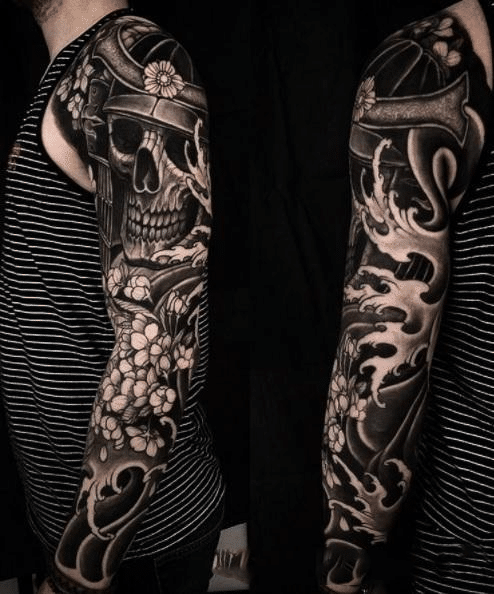 Tattoo hình mặt quỷ bít tay cho nam