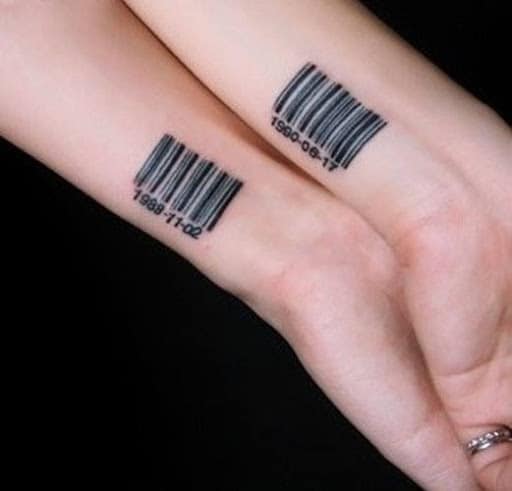 Tattoo mã vạch độc lạ cho các cặp đôi