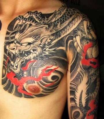 Tattoo rồng lửa chất ngầu