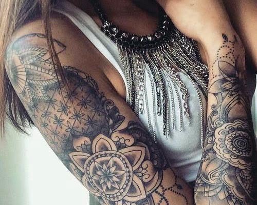 Tattoo xăm Pattern tattoo ấn tượng cho nữ