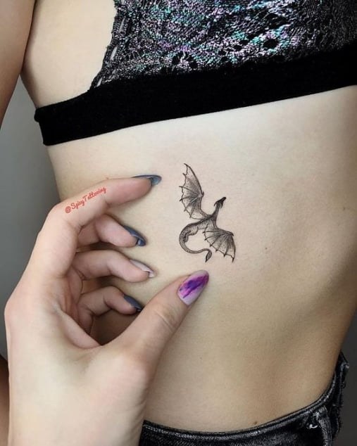 Tattoo xăm con rồng mini
