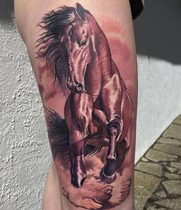 Tattoo xăm ngựa chất nhất