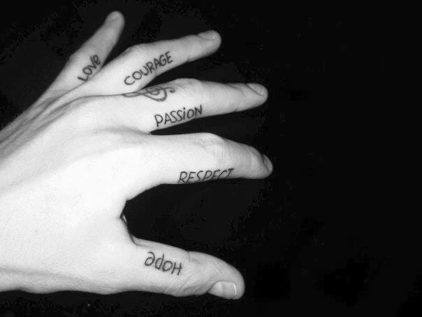 Xăm hình chữ ở ngón tay với nhiều ý nghĩa khác nhau