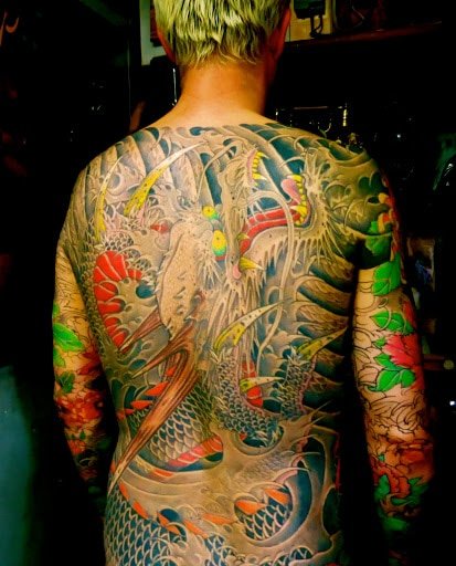 Xăm tattoo Yakuza full lưng ấn tượng