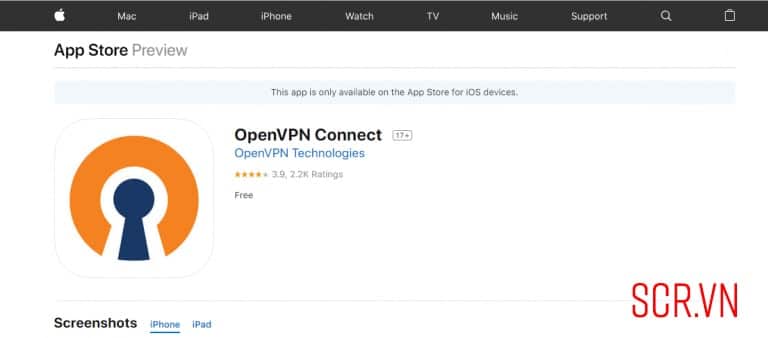 cài đặt ứng dụng OpenVPN Connect
