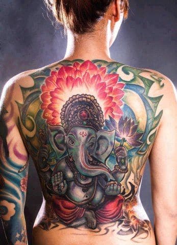 hình ảnh tattoo con voi bít lưng phái đẹp
