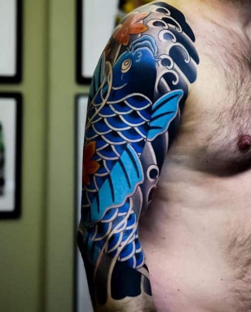 hình tattoo cá chép đẹp và ấn tượng nhất