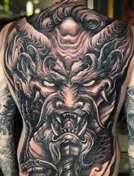 hình tattoo đầu rồng mặt quỷ