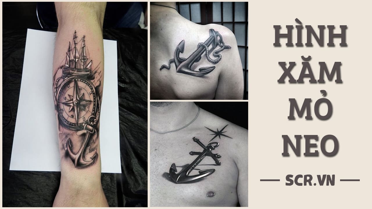 Hình Xăm Mỏ Neo Đẹp Nhất ️ Tattoo La Bàn Mỏ Neo Mini