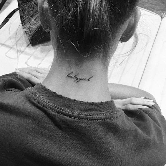 mẫu hình tattoo chữ babygirl đẹp cho con gái