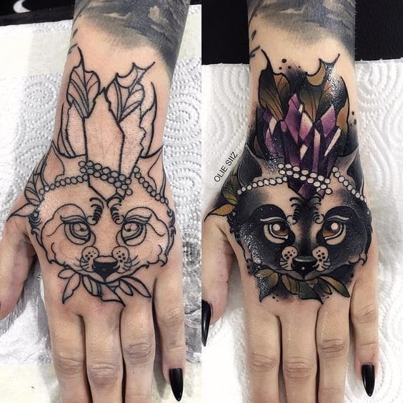 mẫu hình tattoo tuyệt đẹp trên mu bàn tay của phái đẹp