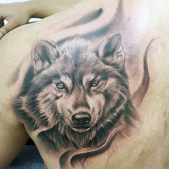 mẫu tattoo chó sói cho con trai ngầu