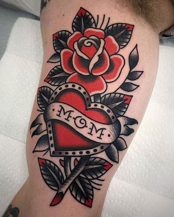 mẫu tattoo hình chữ mom mini