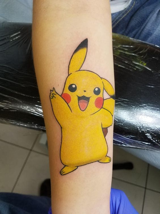 mẫu tattoo hình pikachu đẹp dễ thương