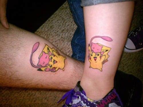 mẫu xăm pikachu đôi cho các cặp đôi