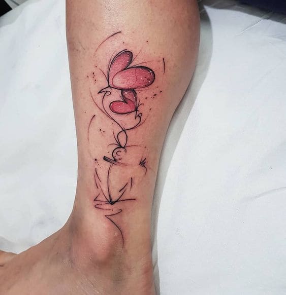 tattoo bắp chân đẹp cho con gái