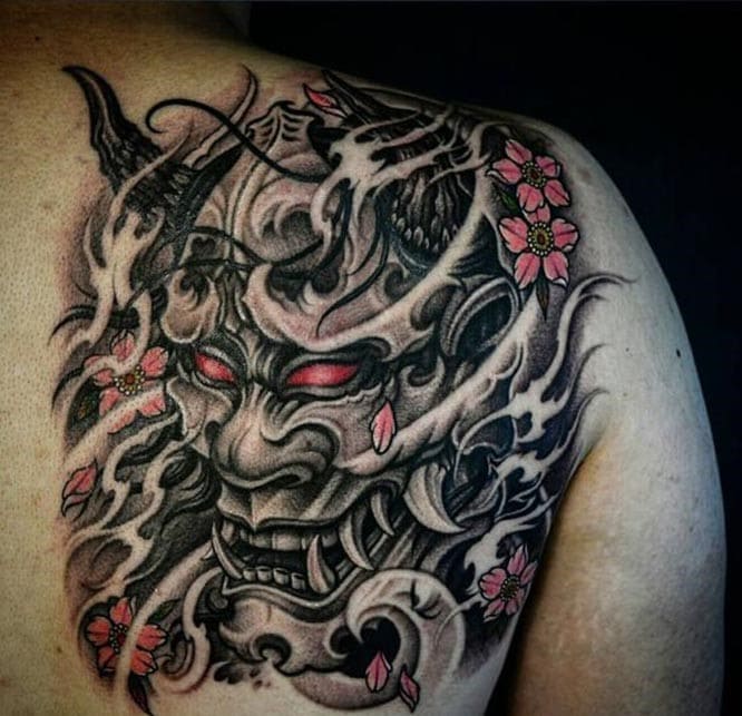 tattoo rồng mặt quỷ đẹp