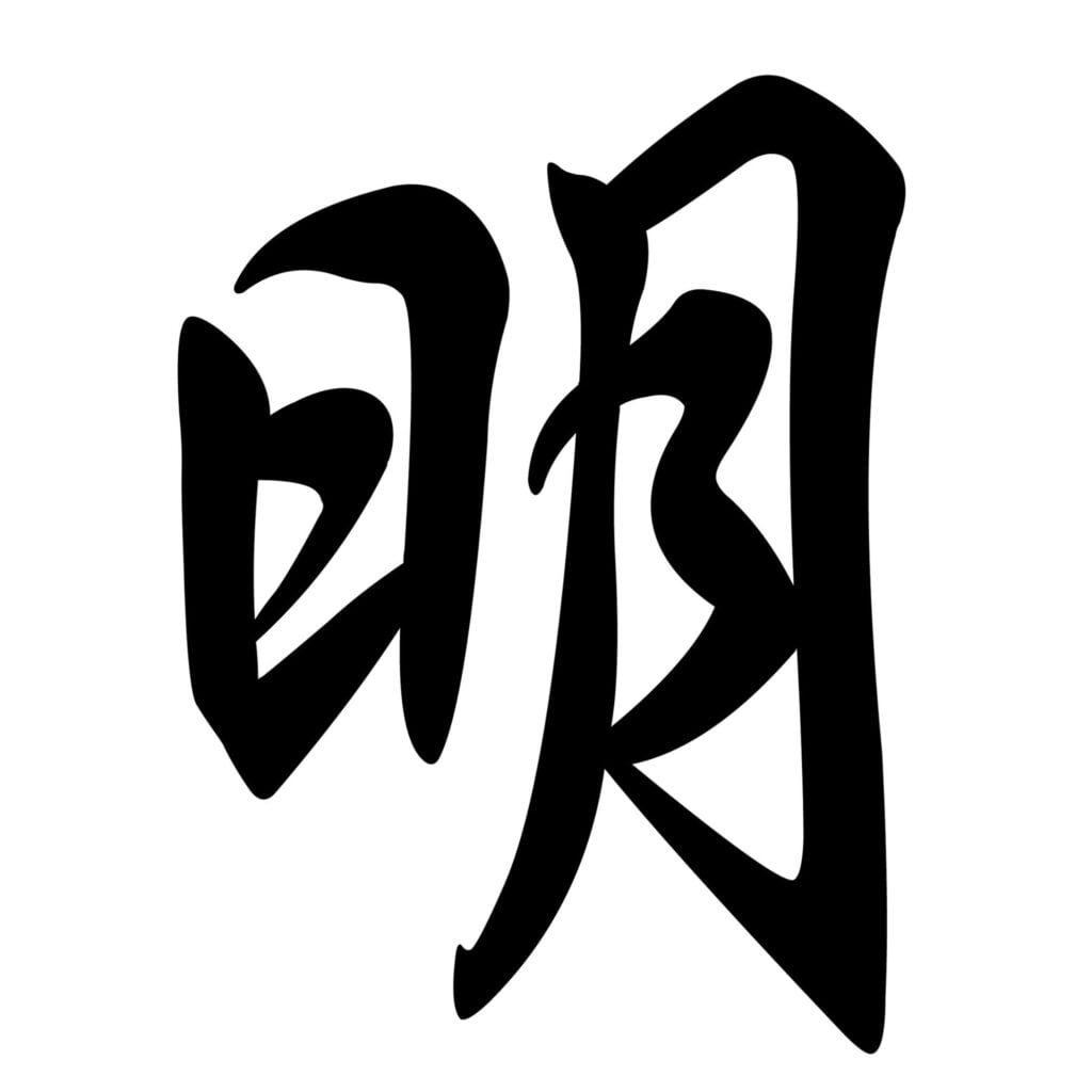 Ảnh chữ minh trong thư pháp Hán