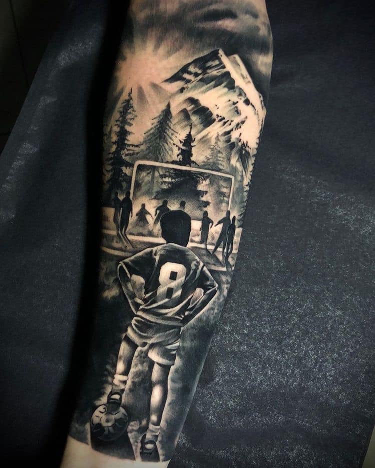 Hình tattoo bóng đá đậm chất nghệ thuật